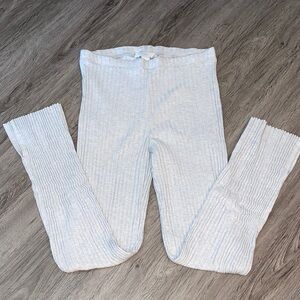 H&M Light Grey Ribbed Lounge Pants